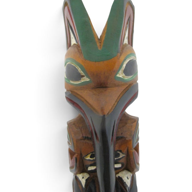 Ray Williams Pacific Nw Eagle Clan Native American Carved Wood Totem Pole For Sale - Image 9 of 14