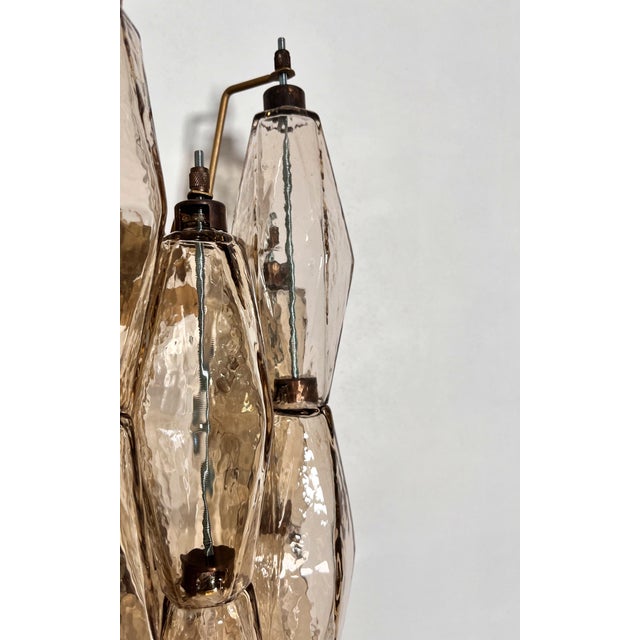 Vintage Italian Poliedri Smoked Glass Wall Sconces, 1990s, Set of 2 For Sale - Image 12 of 17