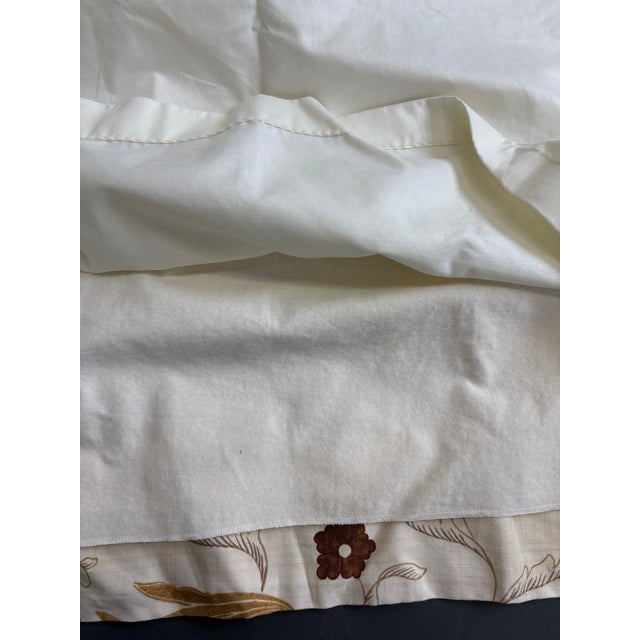 Chestnut Custom Lee Jofa Floral Pinch Pleat Curtains - 2 Panels 76” For Sale - Image 8 of 12