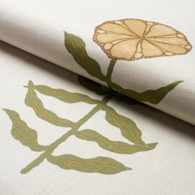 Schumacher Schumacher x Marian Mcevoy Pretty Petals Fabric In Soft Yellow For Sale - Image 4 of 5