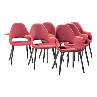 Charles Eames & Eero Saarinen for Vitra Organic Mid Century Dining Chairs - Set of 6 For Sale