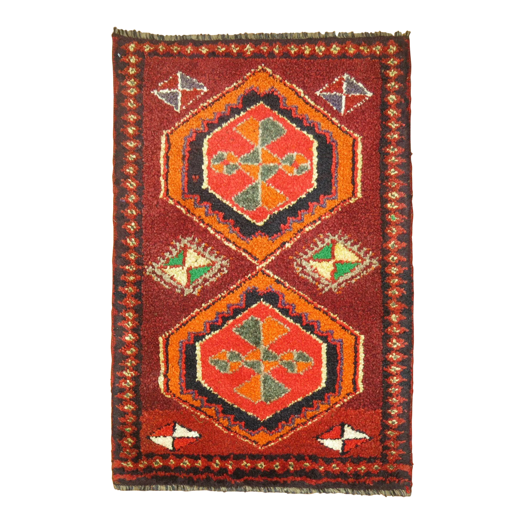 Mini Turkish Anatolian Rug, 1'10'' X 2'8'' | Chairish