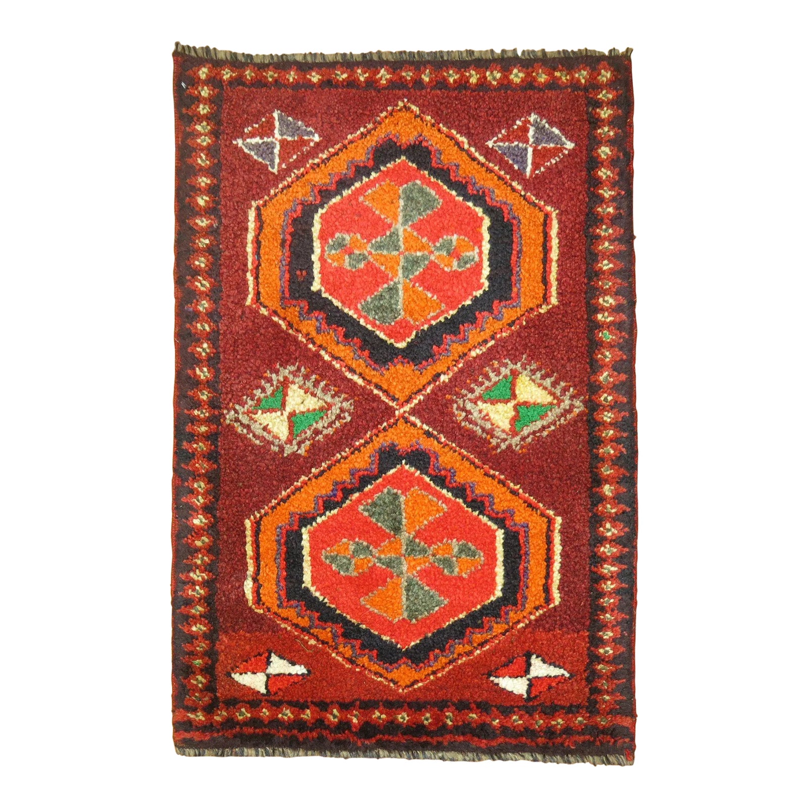 Mini Turkish Anatolian Rug, 1'10'' X 2'8'' | Chairish