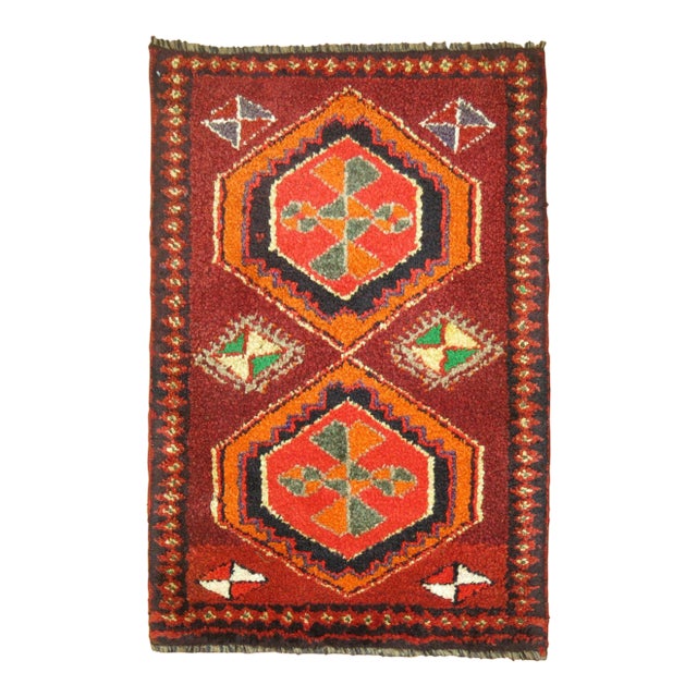 Vintage Mini Turkish Anatolian Rug - 1'10" x 2'8" For Sale