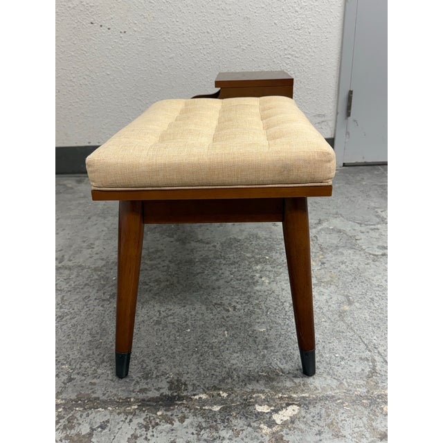 Wood Acme Furniture Baptis Bench + Padded Seat For Sale - Image 7 of 12