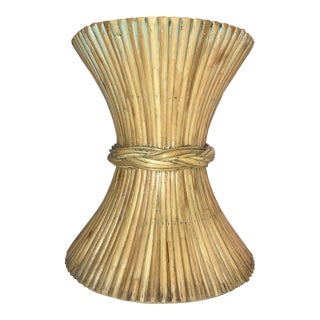 Organic Modern Bamboo Sheaf of Wheat Table ‘Base Only’ From McGuire San Francisco For Sale