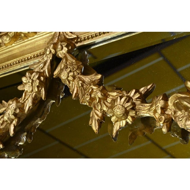 Louis XVI Style Golden Wood Mirror For Sale - Image 12 of 18