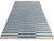 Mid-Century Modern Handmade Cotton Striped Rug, Washed Blue and White Dhurrie - 14'x16' For Sale - Image 3 of 6