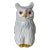 Vintage Italian White Ceramic Glazed Owl Sculpture/ Sold For Sale