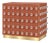 Terracotta Murano Glass 90-Sphere Cabinet with Low Brass Plinth from Justfurnituress SRL For Sale