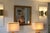 Large Square Mirror with Wooden Frame and Brass Trim, Italy, 1960s, in Very Good conditions. Designed 1960 to 1969