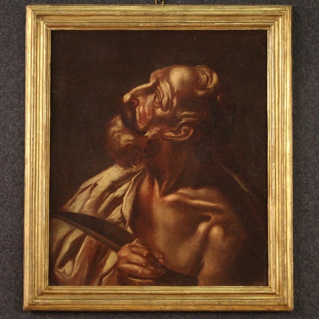 Italian Artist, Saint Bartholomew, 1670, Oil on Canvas, Framed For Sale - Image 16 of 16