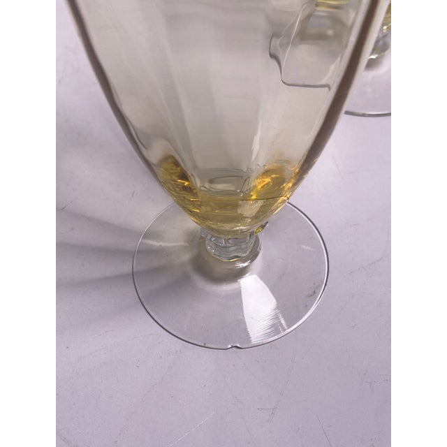 Vintage Fostoria Topaz Depression Glass Stemware Set - 21 Pieces For Sale - Image 13 of 14