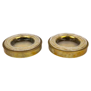 Round Vide-Poches in Brass and Murano Glass, Italy, 1970s
