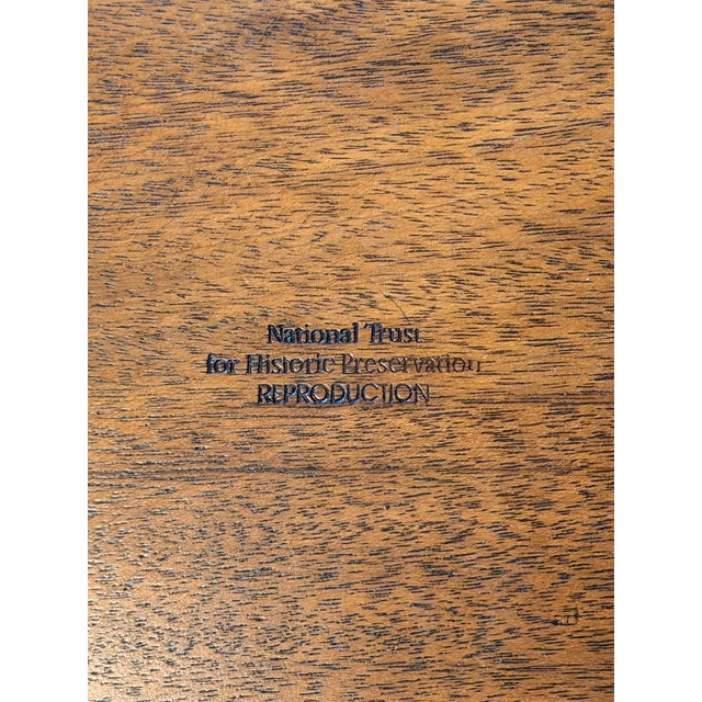 Wood Late 20th Century Pair of Kindel Mahogany Round Side Tables With Floral Inlay For Sale - Image 7 of 8