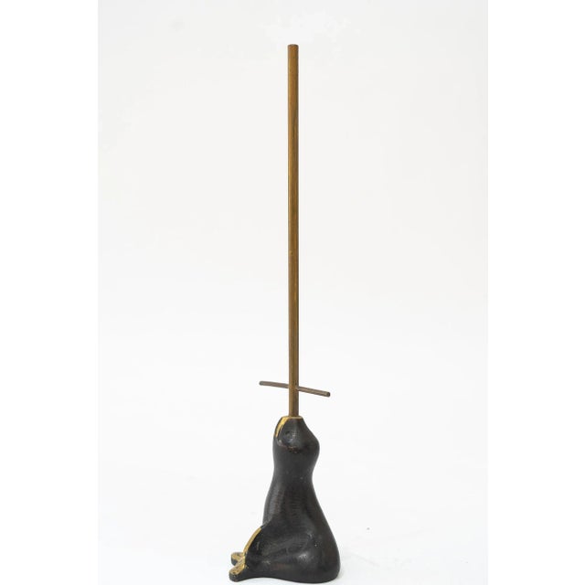Mid-Century Modern Brass Seal Figurine Pretzel Holder by Walter Bosse for Herta Baller, 1950s For Sale - Image 3 of 6