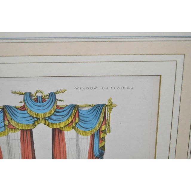 Antique Interior Design Hand Colored Engraving For Sale - Image 4 of 7