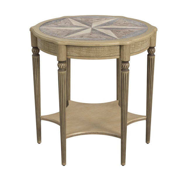 Bainbridge Side Table, Beige For Sale In Chicago - Image 6 of 8