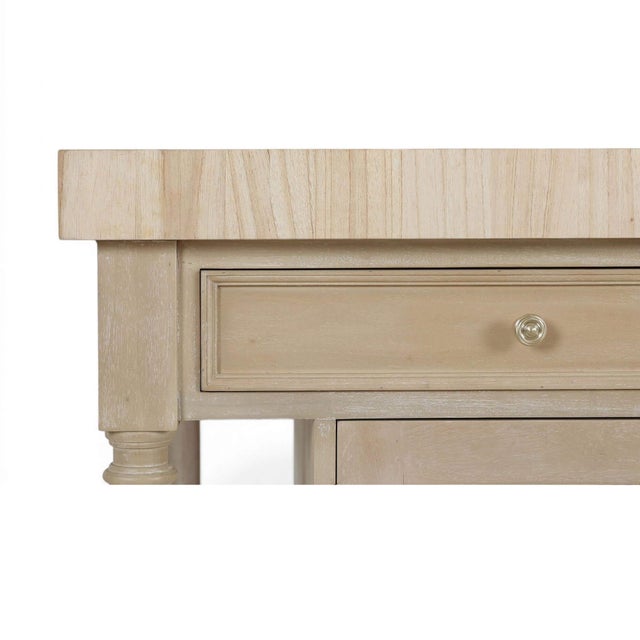 Farmhouse Kitchen Island With Butcher Block Top For Sale - Image 11 of 13