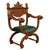 Traditional Antique Renaissance Revival Carved Walnut Green Man Savonarola Chair Circa 1890 For Sale - Image 3 of 17