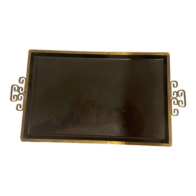 1950s Kyes of Pasadena Moire Glaze Tray For Sale