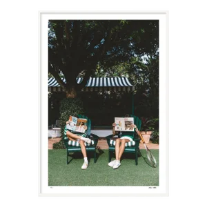 "Courtside Seats", Contemporary Framed Photograph by Nick Mele, Large