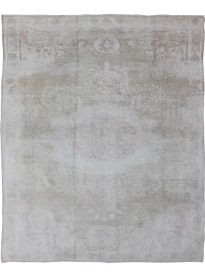Antique Turkish Konya Area Rug in Gray & Soft Pink With Subtle Design