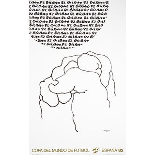World Cup Lithograph Poster after Eduardo Chillida, 1982 For Sale