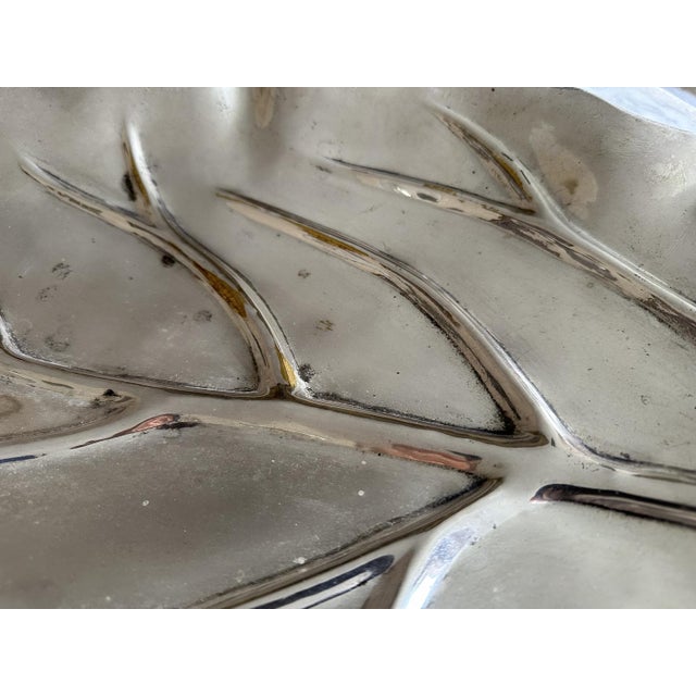 Large Silver-Plated Leaf-Shaped Bowl from Valenti, 1972 For Sale - Image 6 of 14