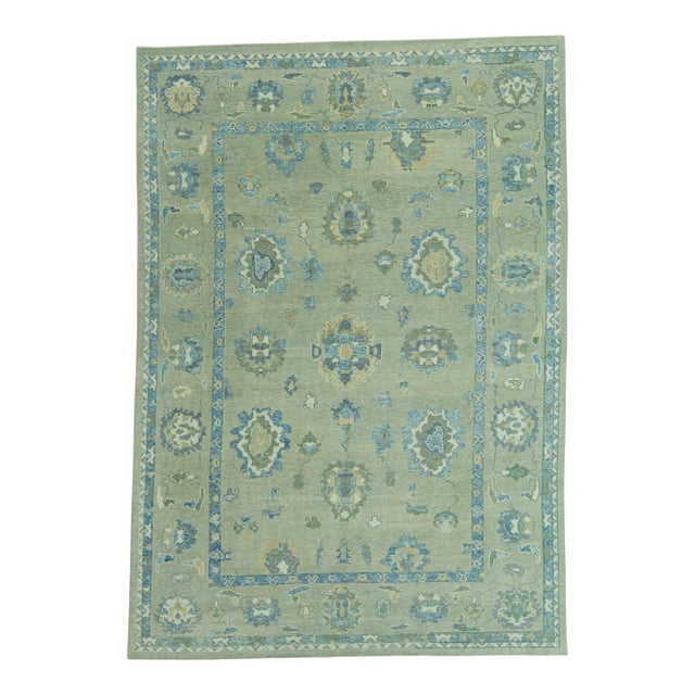 Turkish Oushak Rug 8'7" x 12'2" #19031 For Sale