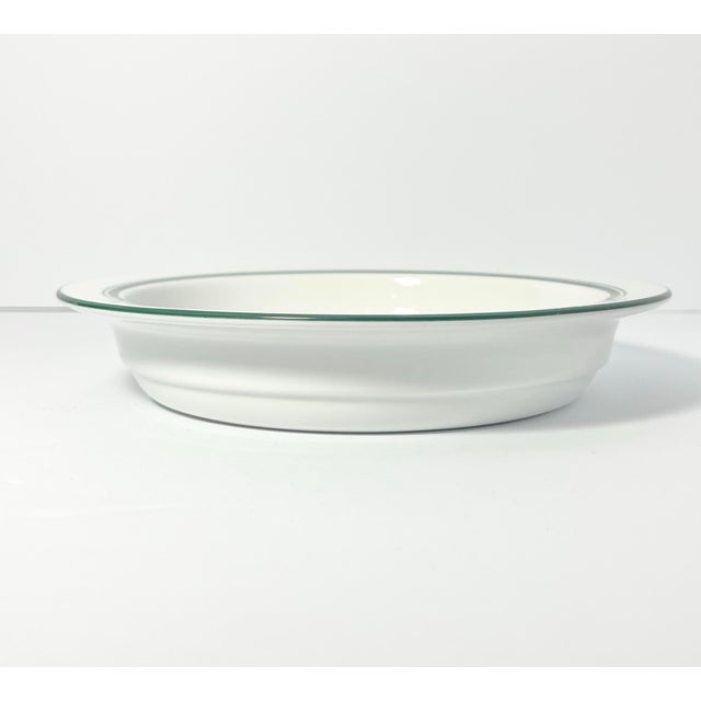 Dansk 1990s Dansk “Christianshavn, Green” Set of 4 Porcelain Rim Soup Bowls For Sale - Image 4 of 5