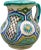 Handcrafted ceramic vase featuring an elaborate hand-painted Moorish pattern in a traditional Andalusian color...