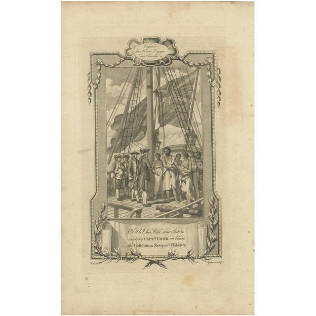 O-Mai Visiting Captain Cook Aboard the Resolution at Tahiti, 18th Century For Sale - Image 10 of 10