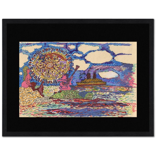 1990s Jeremy Steig, Untitled (Merpeople), 1990, Mixed Media Drawing For Sale - Image 5 of 5