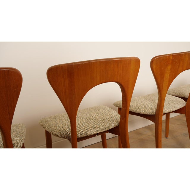 Wood Teak Peter Dining Chairs by Niels Koefoed for Koefoeds Hornslet, Set of 6 For Sale - Image 7 of 16