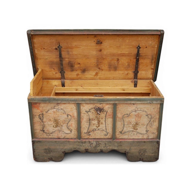 Tyrolean Painted Chest, 1791 For Sale - Image 6 of 18