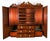 This is a stunning antique edwardian breakfront flame mahogany & floral marquetry inlaid wardrobe by the famous london...