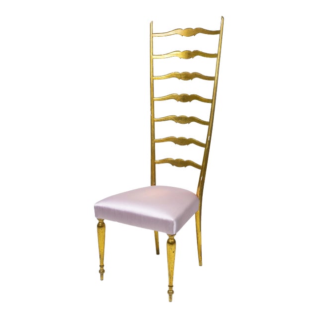 A Mid-Century Chiavari Giltwood Side Chair For Sale