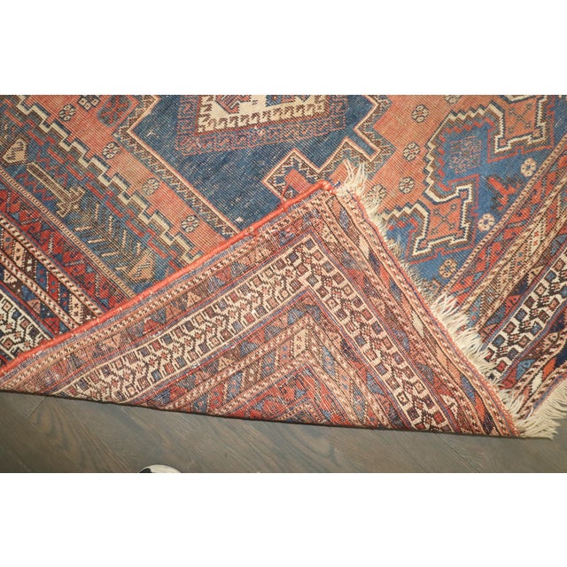 Worn Tribal Afshar Rug, 4'5'' X 6'4'' For Sale - Image 4 of 11