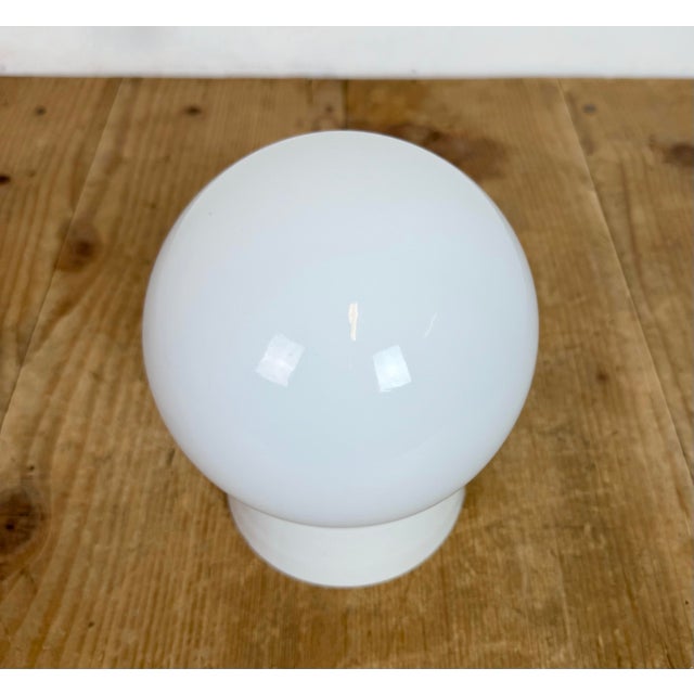 Vintage White Porcelain Ceiling Light, 1970s For Sale - Image 4 of 11