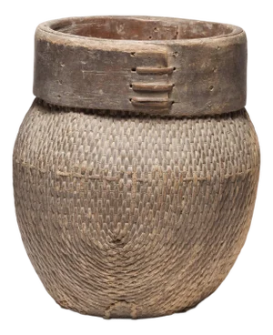 Chinese Woven River Basket, C. 1800