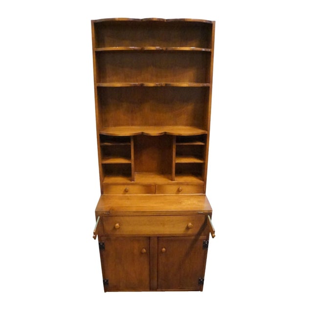 Whitney Furniture Solid Hard Rock Maple Early American 32" Secretary Desk 7493 For Sale In Kansas City - Image 6 of 18