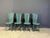 Vintage Green Leather Dining Chairs, 1980s, Set of 4 For Sale - Image 3 of 9