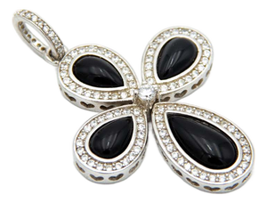 Silver Medal in the Shape of Cross with Four Drops