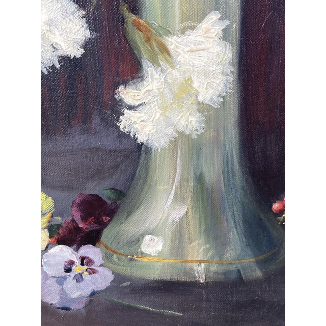 Margit Kereztes, Flower Bouquet, Early 1900s, Oil on Canvas, Framed For Sale - Image 9 of 15