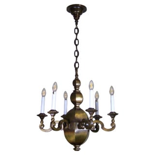 Massive Brass Chandelier, 1900s For Sale