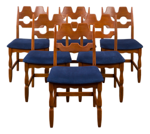 Razor Blade Chairs by Henning Kjaernulf for Nyrup, 1960s, Set of 6