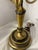 1960s French Neoclassical 3-Arm Brass Bouillotte Table Lamp With Pierced Tole Shade For Sale - Image 4 of 12