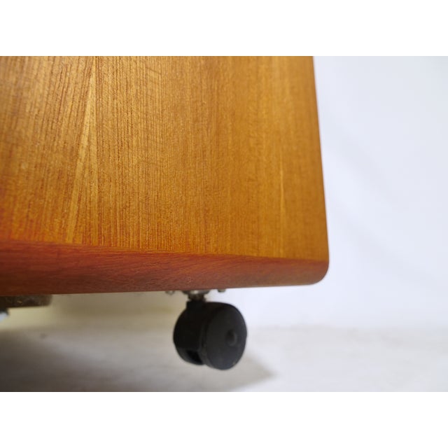 Wood Mid-Century Teak Highboard with Sliding Doors from Dyrlund, 1960s For Sale - Image 7 of 17