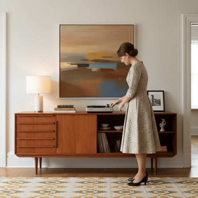 Danish Teak Sideboard with Sliding Doors and Drawers, 1960s For Sale - Image 9 of 17